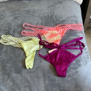 Victoria's Secret Neon and Purple Panties Set